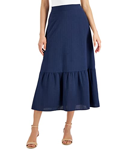 JM Collection Womens Two Tiered Textured Maxi Skirt