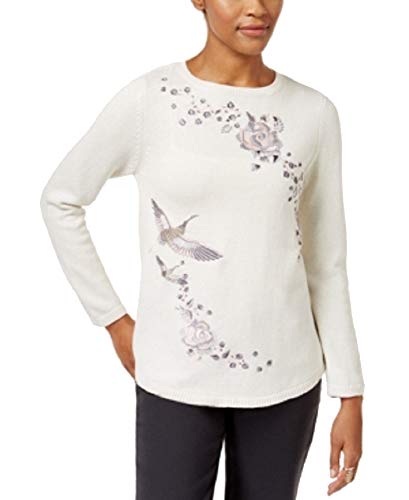 Style & Co Embroidered Cotton Sweater
