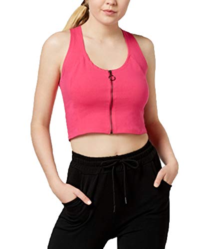 Material Girl Active Juniors Zip Front Crisscross Sports Bra