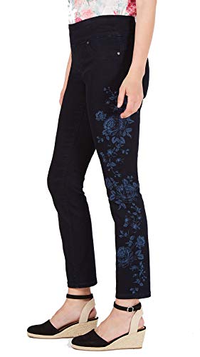 Floral-Print Skinny Jeans