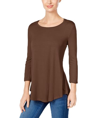 JM Collection Scoop Neck Top