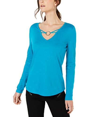 INC Embellished V-Neck Top