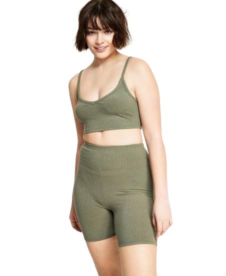 Bar III Womens Ribbed Bralette
