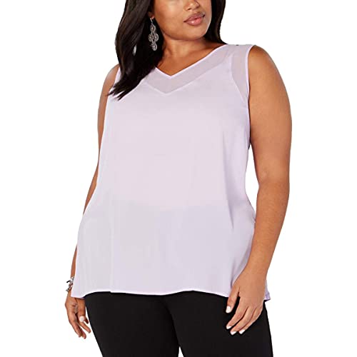 INC Plus Size Sheer-Trim Tank