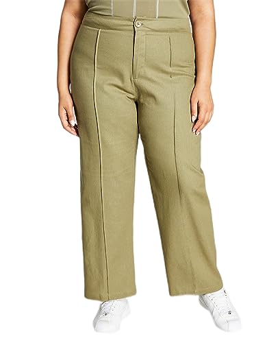 And Now This Trendy Plus Size Cotton High-Rise Pants