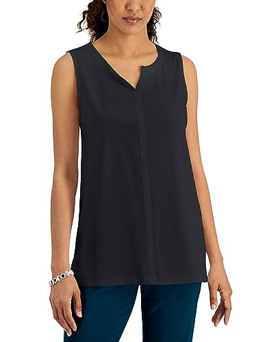 Karen Scott Split Neck Sleeveless Tunic