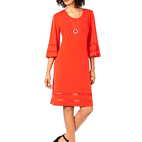 JM Collection Petite Mesh Inset Sheath Dress