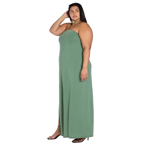 Nicole Williams English Plus Size Halter Dress