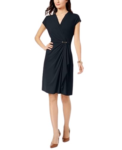 Petite Faux-Wrap Dress