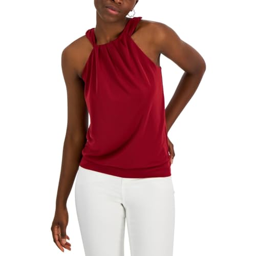 INC International Concepts Womens Gathered Halter Top
