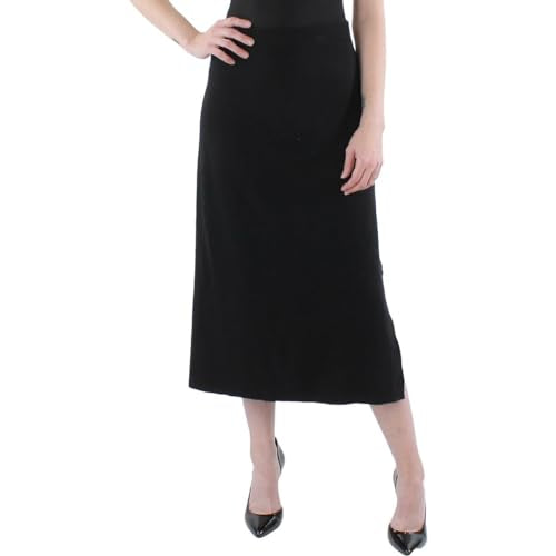 Anne Klein Cotton Blend Sweater Knit Midi Skirt