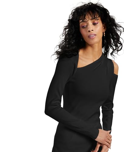 Asymmetrical Cold-Shoulder Sweater