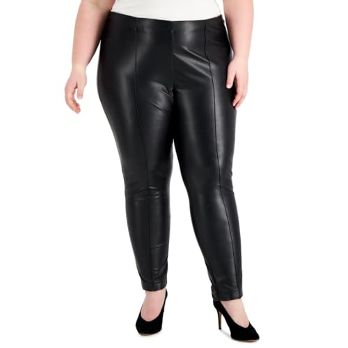 Anne Klein Plus Size Faux Leather Pants