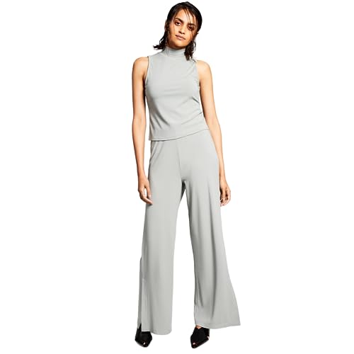 Now This Womens Ribbed Wide Leg Pants