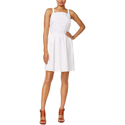 Maison Jules Laser Cut Fit Flare Dress