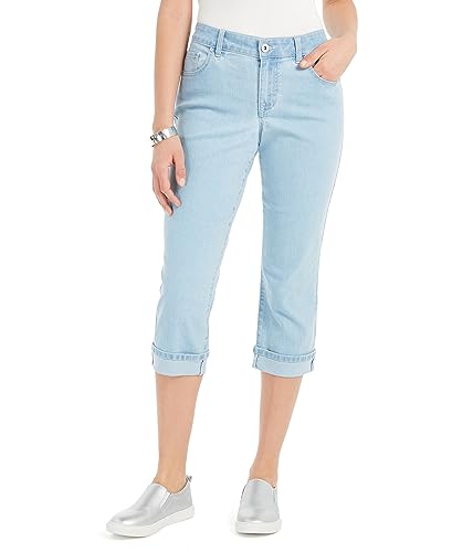 Style & Co Petite Curvy Cuffed Capri Jeans
