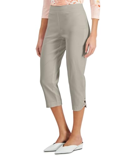 JM Collection Lattice Hem Capri Pants