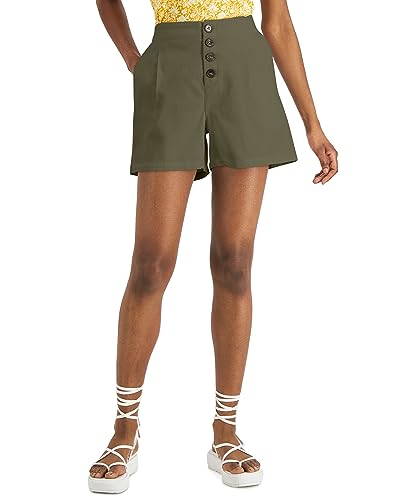 INC International Concepts Womens High Rise Button Fly Shorts