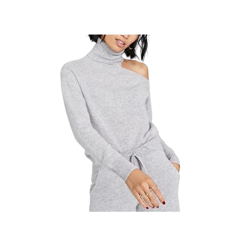 Charter Club Womens Cashmere Cold Shoulder Turtleneck Sweater