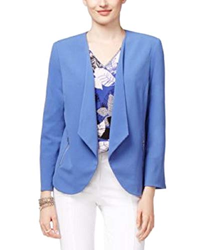 Alfani Petite Open-Front Draped Blazer