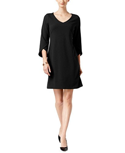 Charter Club V Neck Tulip Sleeve Dress