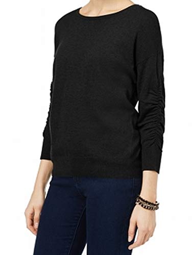 Petite Ruched Sleeve Sweater