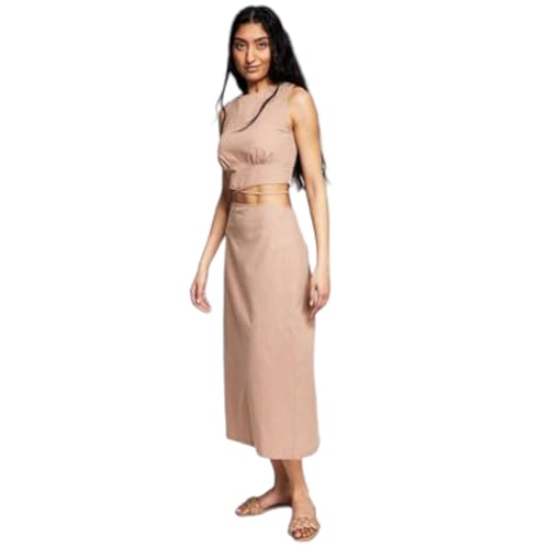 Now This Trendy Plus Size Side Slit Midi Skirt
