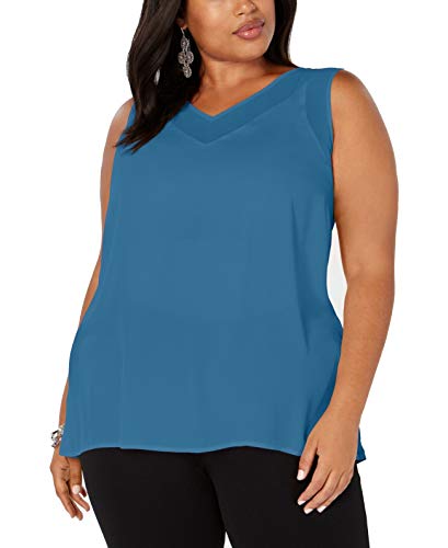INC Plus Size Sheer-Trim Tank