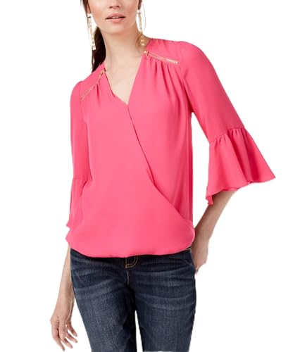 Zip Detail Surplice Top