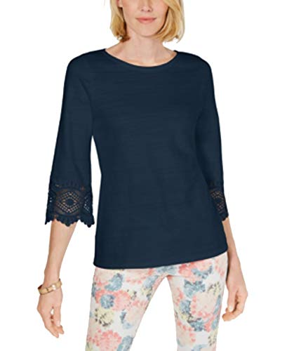 Cotton Lace-Trim Top