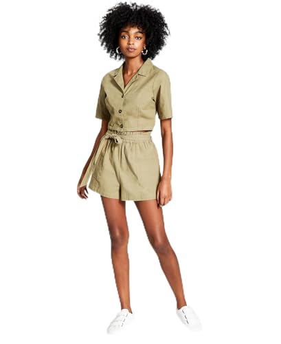 Now This Womens Cotton Paperbag Shorts