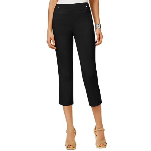 JM Collection Embellished Pull On Capri Pants