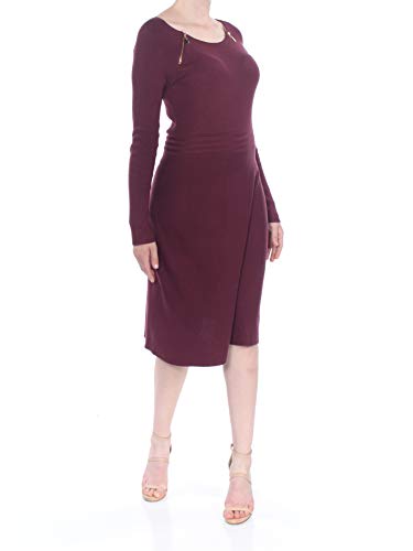 INC International Concepts Zipper Shoulder Ribbed Dress