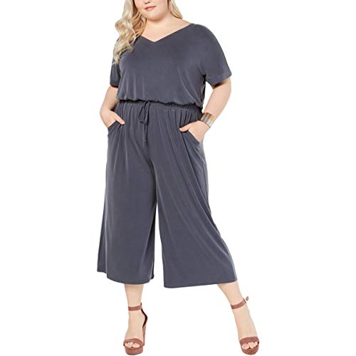 Style & Co Plus Size Cropped Knit Jumpsuit