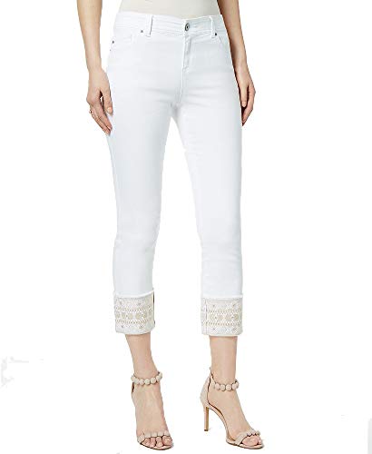Embroidered Cuffed Jeans