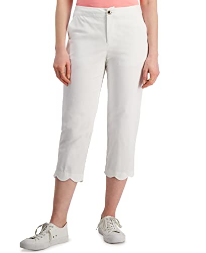 Charter Club Womens Scalloped Capri Pants