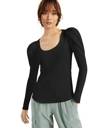 INC International Concepts Womens Puff Sleeve Top