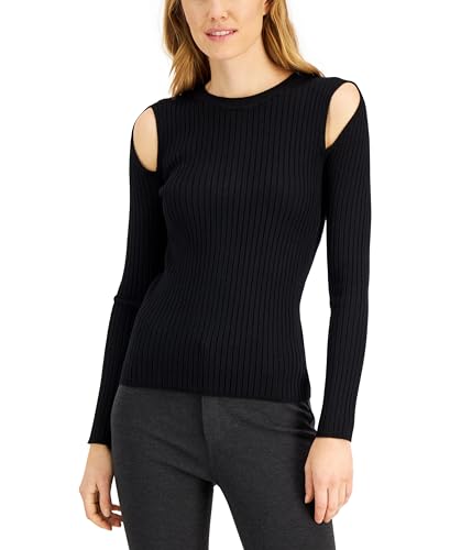 INC International Concepts Shoulder Cutout Ribbed Top