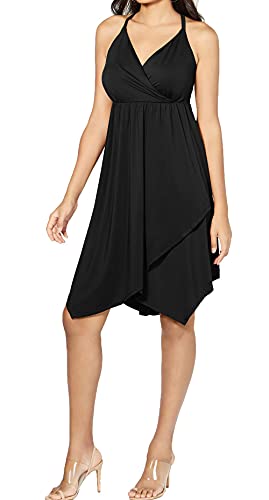 Solid Crisscross Ring Dress