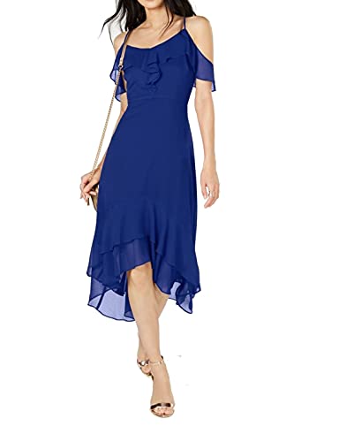 INC Solid Cold-Shoulder Midi Dress