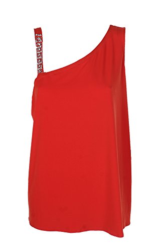 INC International Concepts Plus Size One Shoulder Rhinestone Trim Top