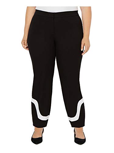 Alfani Plus Size Colorblock Hem Ankle Pants