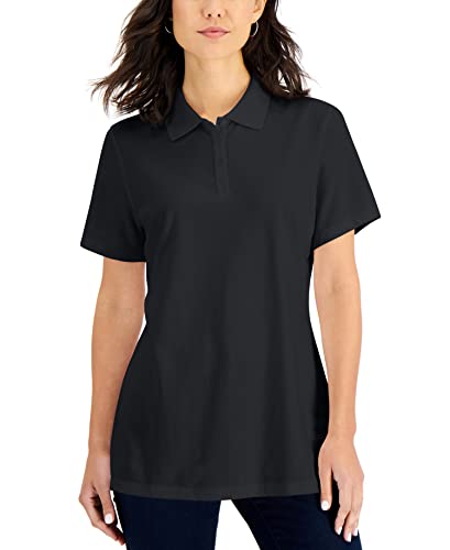 Karen Scott Petite Pique Polo Shirt