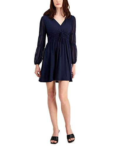 INC International Concepts Solid V Neck Dress