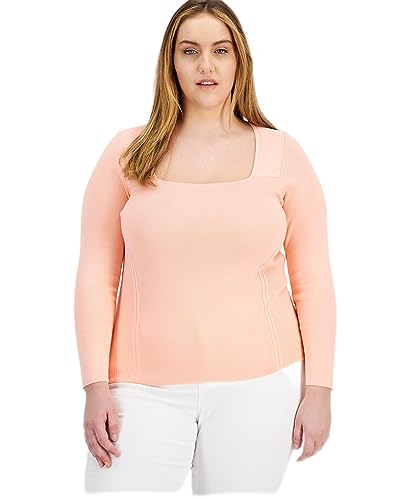 INC International Concepts Plus Size Square Neck Sweater
