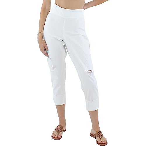 Women's Mid Rise Straight-Leg Pull-On Jeans