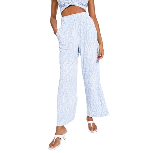 Bar III Petite Printed Wide Leg Pants