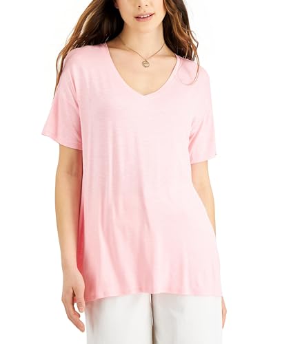 Style & Co Drapey V Neck Short Sleeve T-Shirt