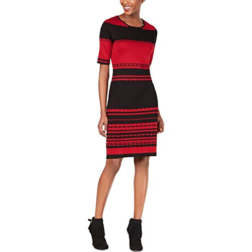NY Collection Petite Striped Sweater Dress