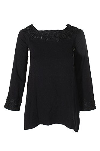 Style & Co Petite Lace Trim Sweater Tunic